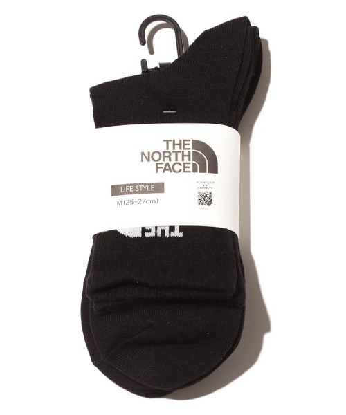 THE NORTH FACE(ザノースフェイス)の「THE NORTH FACE TNF Jacquard Logo 3P Crew / ザ・ノース・フェイス TNF ジャカード ロゴ 3P クルー(ソックス/靴下・メンズ・ブラック/ホワイト・S/L/M)」の4枚目の写真