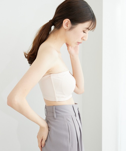 YU'NOW（ユナウ）の「シンプルチューブブラ（チューブトップ・レディース・オフホワイト/ブラック/ベージュ・M/L）」の16枚目の写真