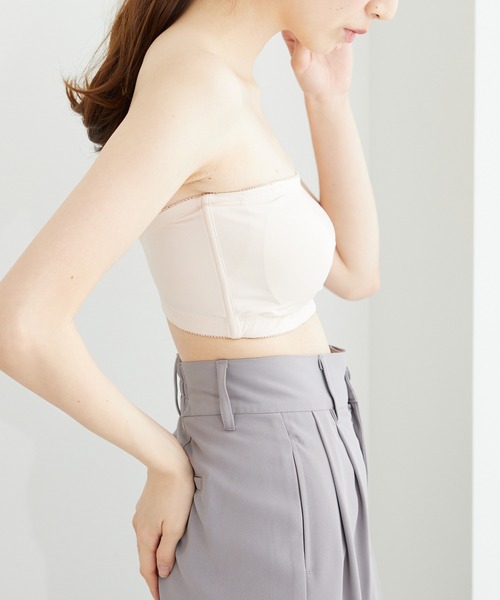 YU'NOW（ユナウ）の「シンプルチューブブラ（チューブトップ・レディース・オフホワイト/ブラック/ベージュ・M/L）」の17枚目の写真