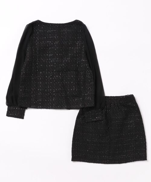 【Jasmine】レイヤード風異素材シアー切り替えセットアップ セール】【Jasmine】レイヤード風異素材シアー切り替え
