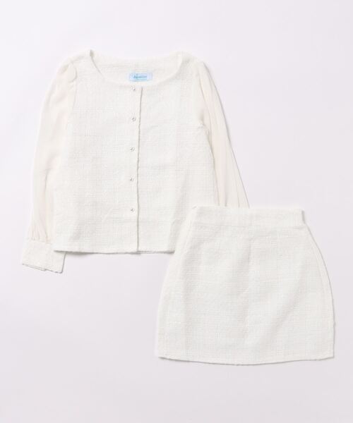 Jasmine Grandiflorum(ジャスミングランディフローラム)の「【Jasmine】レイヤード風異素材シアー切り替えセットアップ (SS)(セットアップ・レディース・ブラック/ホワイト・SMALL/MEDIUM)」の19枚目の写真
