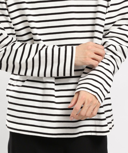 GLOBAL WORK Smile Seed Store(グローバルワーク スマイルシードストア)の「コットンボーダーTシャツ長袖/984095(Tシャツ/カットソー・メンズ・ブルー系その他/その他/グレー系その他・SMALL/LARGE/X-LARGE/MEDIUM)」の22枚目の写真