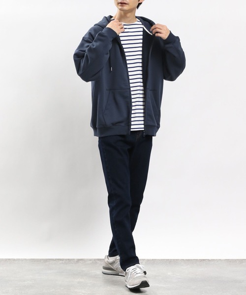 GLOBAL WORK Smile Seed Store(グローバルワーク スマイルシードストア)の「コットンボーダーTシャツ長袖/984095(Tシャツ/カットソー・メンズ・ブルー系その他/その他/グレー系その他・SMALL/LARGE/X-LARGE/MEDIUM)」の12枚目の写真