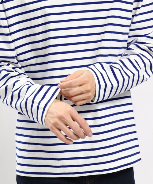 GLOBAL WORK Smile Seed Store(グローバルワーク スマイルシードストア)の「コットンボーダーTシャツ長袖/984095(Tシャツ/カットソー・メンズ・ブルー系その他/その他/グレー系その他・SMALL/LARGE/X-LARGE/MEDIUM)」の17枚目の写真