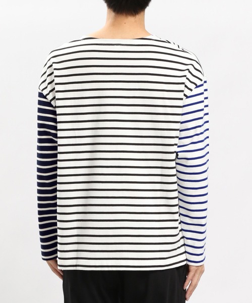 GLOBAL WORK Smile Seed Store(グローバルワーク スマイルシードストア)の「コットンボーダーTシャツ長袖/984095(Tシャツ/カットソー・メンズ・ブルー系その他/その他/グレー系その他・SMALL/LARGE/X-LARGE/MEDIUM)」の8枚目の写真