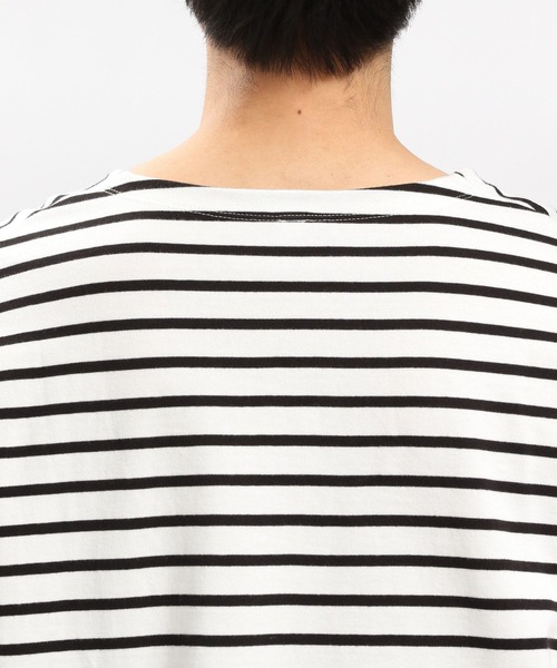 GLOBAL WORK Smile Seed Store(グローバルワーク スマイルシードストア)の「コットンボーダーTシャツ長袖/984095(Tシャツ/カットソー・メンズ・ブルー系その他/その他/グレー系その他・SMALL/LARGE/X-LARGE/MEDIUM)」の9枚目の写真