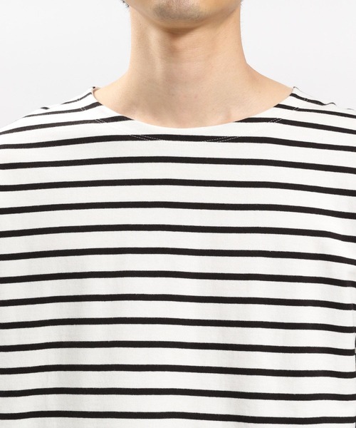 GLOBAL WORK Smile Seed Store(グローバルワーク スマイルシードストア)の「コットンボーダーTシャツ長袖/984095(Tシャツ/カットソー・メンズ・ブルー系その他/その他/グレー系その他・SMALL/LARGE/X-LARGE/MEDIUM)」の10枚目の写真