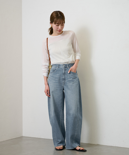 FRAMeWORK（フレームワーク）の「JANE SMITH/ジェーンスミス　SHEER BACK OPEN PULLOVER（Tシャツ/カットソー・レディース・ベージュ/ホワイト・FREE）」の19枚目の写真
