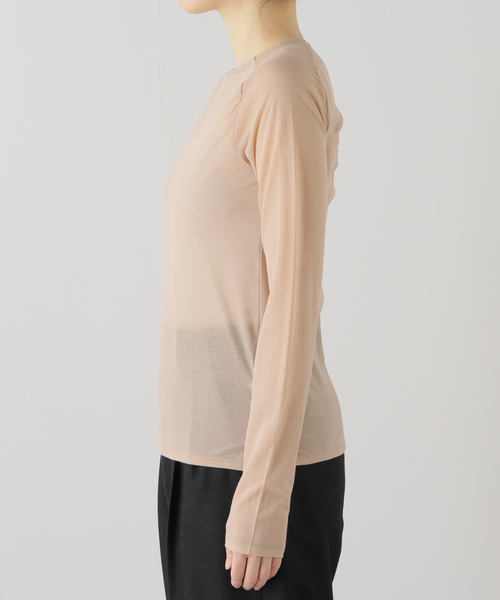 FRAMeWORK（フレームワーク）の「JANE SMITH/ジェーンスミス　SHEER BACK OPEN PULLOVER（Tシャツ/カットソー・レディース・ベージュ/ホワイト・FREE）」の4枚目の写真