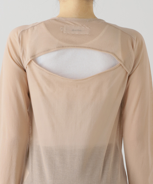 FRAMeWORK（フレームワーク）の「JANE SMITH/ジェーンスミス　SHEER BACK OPEN PULLOVER（Tシャツ/カットソー・レディース・ベージュ/ホワイト・FREE）」の7枚目の写真