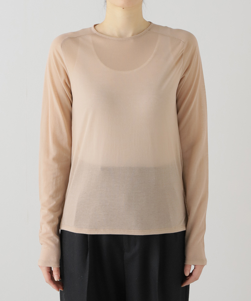 FRAMeWORK（フレームワーク）の「JANE SMITH/ジェーンスミス　SHEER BACK OPEN PULLOVER（Tシャツ/カットソー・レディース・ベージュ/ホワイト・FREE）」の16枚目の写真
