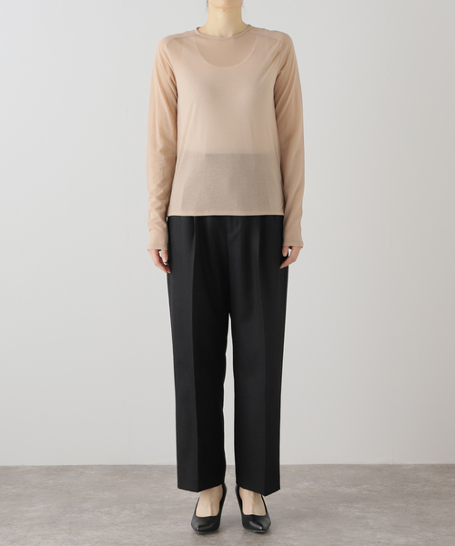 FRAMeWORK（フレームワーク）の「JANE SMITH/ジェーンスミス　SHEER BACK OPEN PULLOVER（Tシャツ/カットソー・レディース・ベージュ/ホワイト・FREE）」の18枚目の写真