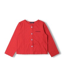 moujonjon（ムージョンジョン）の「ニットサッカーカーディガン（カーディガン/ボレロ）」