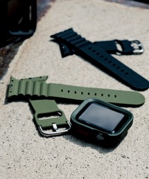 zandy ズィーアンドワイ / Apple Watch ケース＆ベルトセット マットタイプ【スクエアソフトフレーム】 アップルウォッチカバー& 日のスポーツバンド /// set3
