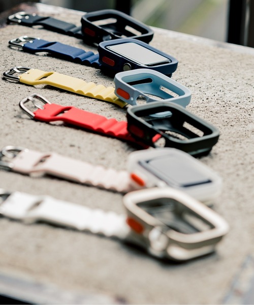 zandy（ズィーアンドワイ）の「zandy ズィーアンドワイ/ Apple Watch ケース＆ベルトセット マットタイプ【スクエアソフトフレーム】 アップルウォッチカバー& 日のスポーツバンド /// set3（デジタル腕時計・レディース・イエロー×グリーン/ブラック×ブラック/ホワイト×シルバー/ピンク/ネイビー/カーキ/イエロー× ブルー/クリアレッド/グリーン系その他/クリア/ワインレッド・S/M）」の22枚目の写真