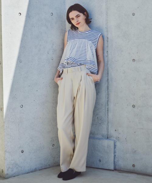 Unitage（ユニテージ）の「チュールボリュームTEE（Tシャツ/カットソー・レディース・ネイビー/Cream/ブルー・FREE）」の14枚目の写真