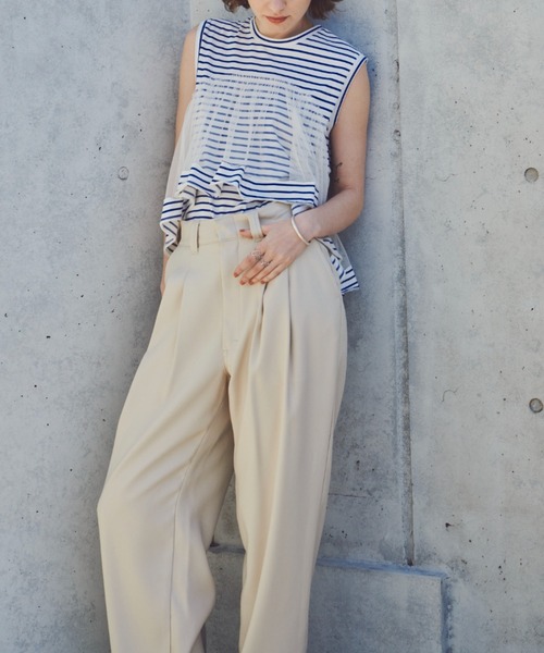 Unitage（ユニテージ）の「チュールボリュームTEE（Tシャツ/カットソー・レディース・ネイビー/Cream/ブルー・FREE）」の13枚目の写真