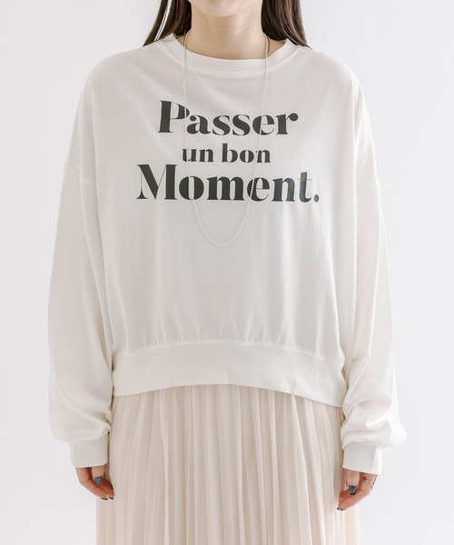 mline（エムライン）の「[mline]ロゴ切替ロングTシャツ（Tシャツ/カットソー・レディース・オフホワイト/レッド・FREE）」の21枚目の写真