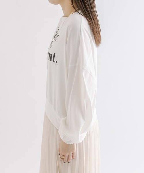 mline（エムライン）の「[mline]ロゴ切替ロングTシャツ（Tシャツ/カットソー・レディース・オフホワイト/レッド・FREE）」の20枚目の写真