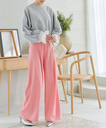 KOBE LETTUCE | カラーストレートワイドタックパンツ(その他パンツ)