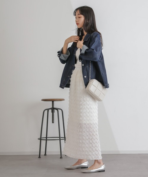 NANO universe（ナノユニバース）の「デニムブルゾン（ブルゾン・レディース・ネイビー/ブルー・FREE）」の16枚目の写真