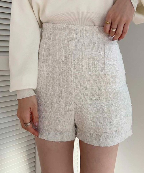 one after another NICE CLAUP(ワンアフターアナザーナイスクラップ)の「バックレースアップショートパンツ(その他パンツ・レディース・ブラック/ベージュ/グレー系その他/アイボリー・FREE)」の12枚目の写真