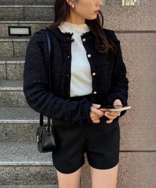 one after another NICE CLAUP(ワンアフターアナザーナイスクラップ)の「バックレースアップショートパンツ(その他パンツ・レディース・ブラック/ベージュ/グレー系その他/アイボリー・FREE)」の8枚目の写真