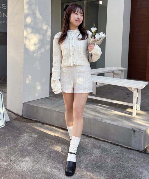 one after another NICE CLAUP(ワンアフターアナザーナイスクラップ)の「バックレースアップショートパンツ(その他パンツ・レディース・ブラック/ベージュ/グレー系その他/アイボリー・FREE)」の14枚目の写真