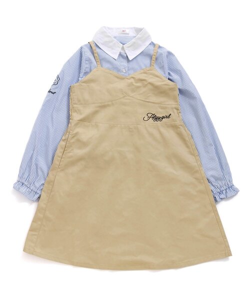 algy（アルジー）の「シャツ&キャミワンピセット（ワンピース・キッズ・ブラック/インディゴブルー/ベージュ・SMALL/MEDIUM/X-SMALL/XX-SMALL）」の7枚目の写真