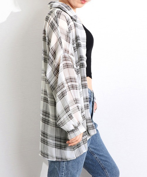Miniministore(ミニミニストア)の「チェック柄 カーディガン レディース(シャツ/ブラウス・レディース・ホワイト/ブラック・FREE)」の17枚目の写真