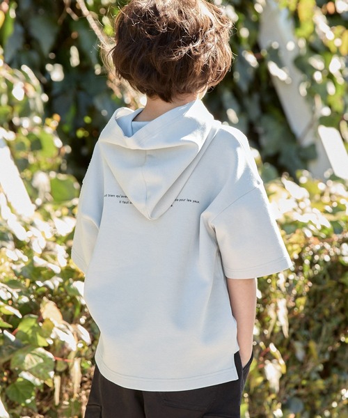 GLOBAL WORK（グローバルワーク）の「ライトクッションCOOL/パーカー半袖/994151（パーカー・キッズ・ライトグレー/チャコール・120cm/130cm/140cm/150cm/160cm/170cm）」の9枚目の写真