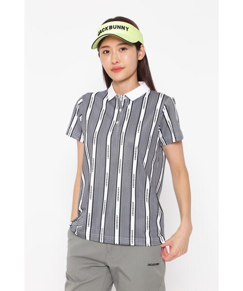 Jack Bunny!!(ジャックバニー)の「【Jack Bunny!!】ポリエステルコットン ポンチ半袖ポロシャツ(ポロシャツ・レディース・ブラック/イエロー系その他/ホワイト/イエロー・MEDIUM/LARGE/SMALL)」の2枚目の写真