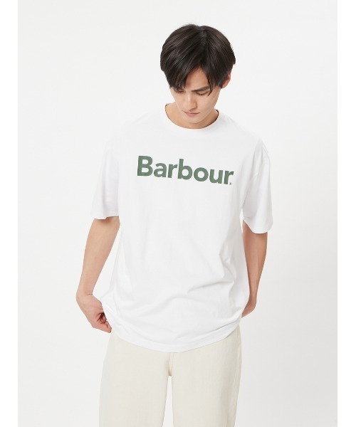 Barbour（バブアー）の「"JAPAN LIMITED" バックプリント ビーコンロゴ Ｔシャツ（オーバーサイズフィット）（Tシャツ/カットソー・メンズ・ホワイト/ブラック・SMALL/X-SMALL/X-LARGE/LARGE/MEDIUM）」の4枚目の写真