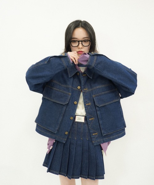 common gull products ドローコードチェックシャツ アイボリー common gull products. ブルゾン アウター 2つで1つのドロー