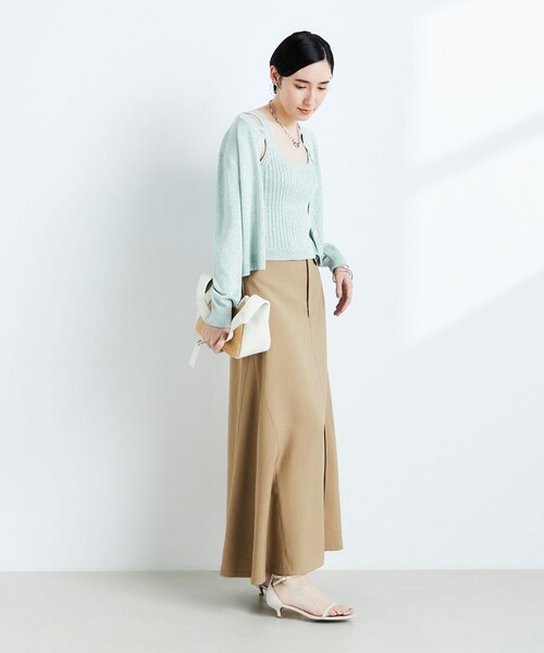 NOLLEY’S(ノーリーズ)の「《アンサンブル対応》ブリリーノラメビスチェ(タンクトップ・レディース・ゴールド/サックスブルー/チャコールグレー・38)」の7枚目の写真