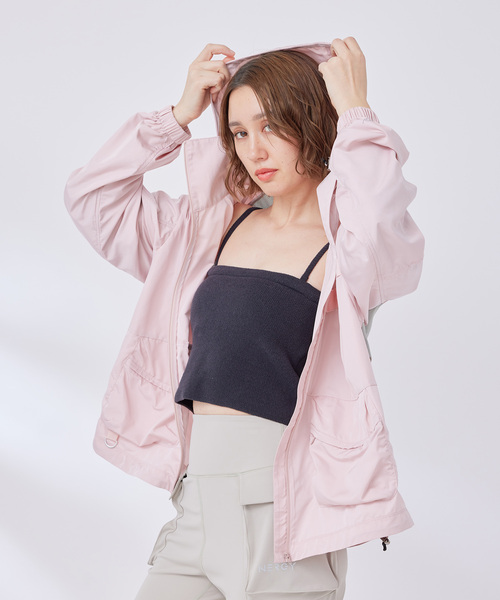 NERGY(ナージー)の「ポケットウィンドブレーカー(ブルゾン・レディース・ピンク/ブラック・FREE)」の8枚目の写真