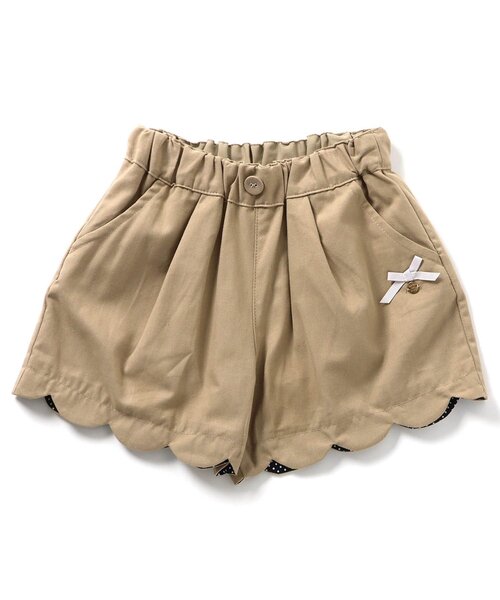 apres les cours(アプレレクール)の「スカラップショートパンツ(その他パンツ・キッズ・アイボリー/ドット/ピンク/インディゴブルー/ブラック/ベージュ・80/90/100/110/120/130/140)」の3枚目の写真