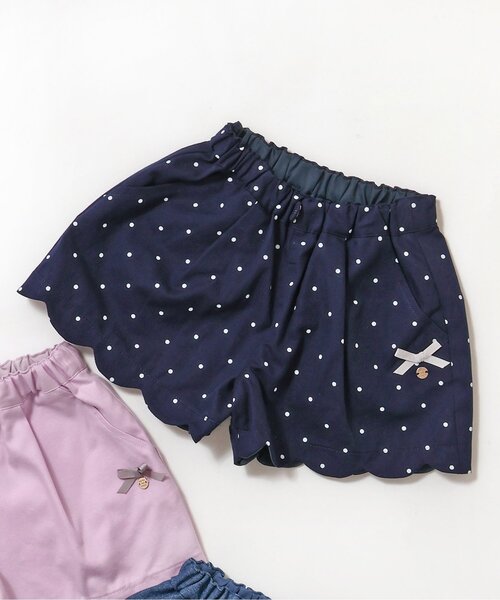 apres les cours(アプレレクール)の「スカラップショートパンツ(その他パンツ・キッズ・アイボリー/ドット/ピンク/インディゴブルー/ブラック/ベージュ・80/90/100/110/120/130/140)」の6枚目の写真