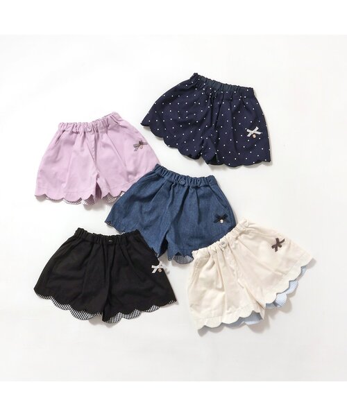 apres les cours(アプレレクール)の「スカラップショートパンツ(その他パンツ・キッズ・アイボリー/ドット/ピンク/インディゴブルー/ブラック/ベージュ・80/90/100/110/120/130/140)」の8枚目の写真