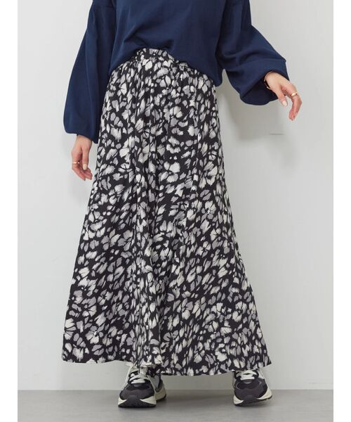 AMERICAN HOLIC（アメリカンホリック）の「サラックールギャザースカート（スカート・レディース・レオパード/ドット/その他9/チャコールグレー/ブルーグリーン/グレイッシュベージュ・L/M）」の12枚目の写真