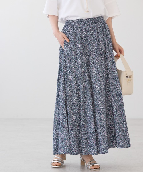 AMERICAN HOLIC（アメリカンホリック）の「サラックールギャザースカート（スカート・レディース・レオパード/ドット/その他9/チャコールグレー/ブルーグリーン/グレイッシュベージュ・L/M）」の5枚目の写真