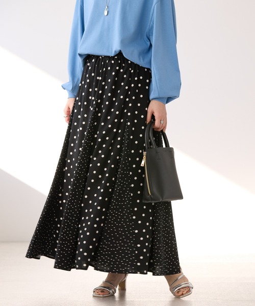 AMERICAN HOLIC（アメリカンホリック）の「サラックールギャザースカート（スカート・レディース・レオパード/ドット/その他9/チャコールグレー/ブルーグリーン/グレイッシュベージュ・L/M）」の6枚目の写真