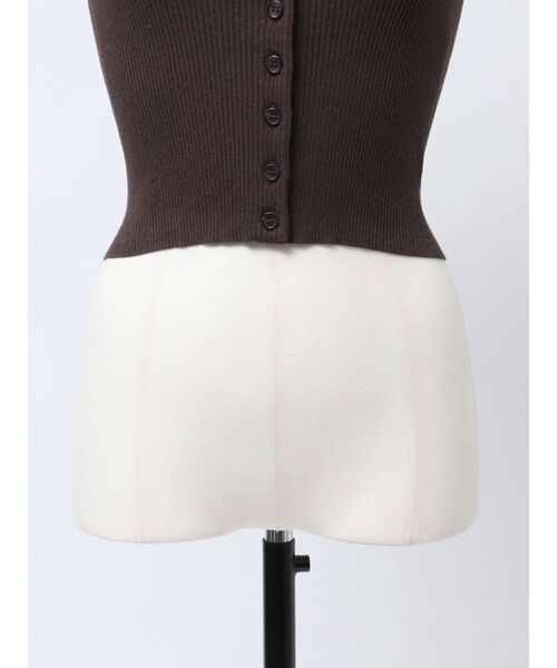 VEQUM(VEQUM)の「【VEQUM】RIB BUTTON BARE TOP(チューブトップ・レディース・ブラウン/グレー・FREE)」の8枚目の写真