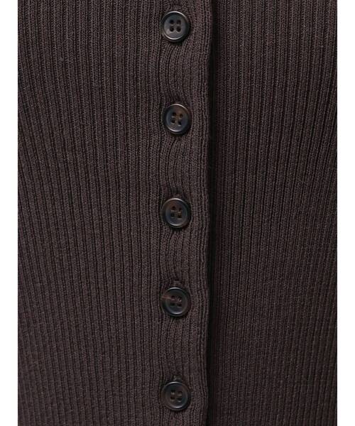 VEQUM(VEQUM)の「【VEQUM】RIB BUTTON BARE TOP(チューブトップ・レディース・ブラウン/グレー・FREE)」の9枚目の写真