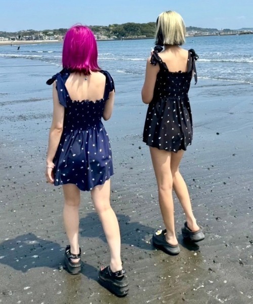 Candy Stripper(キャンディストリッパー)の「TINY FLOWER スイム ウエア(水着・レディース・ネイビー/ブラック・2)」の20枚目の写真
