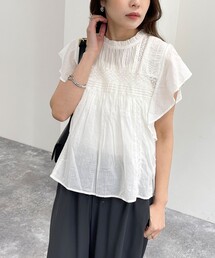 fredy emue | ピンタックレースラッフルブラウス(シャツ/ブラウス)