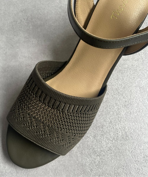 Thevon(ゼボン)の「ニットストラップサンダル(サンダル・レディース・アイボリー/ブラック/カーキ・M/L)」の18枚目の写真