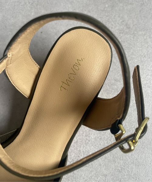 Thevon(ゼボン)の「ニットストラップサンダル(サンダル・レディース・アイボリー/ブラック/カーキ・M/L)」の20枚目の写真