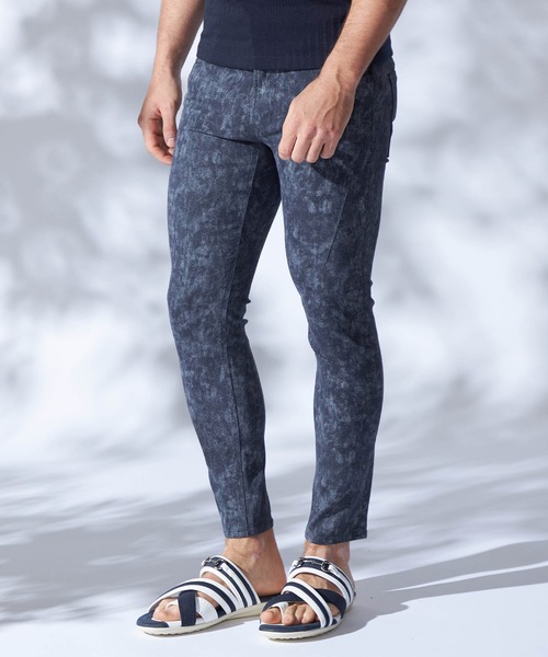 HIDEAWAYS NICOLE（ハイダウェイニコル）の「ピグメントプリントツイルパンツ（その他パンツ・メンズ・ライトグレー/ブラック×グレー/ネイビー・SMALL/MEDIUM/LARGE/X-LARGE）」の3枚目の写真