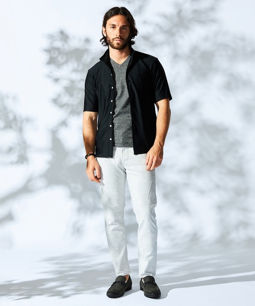 HIDEAWAYS NICOLE（ハイダウェイニコル）の「ピグメントプリントツイルパンツ（その他パンツ・メンズ・ライトグレー/ブラック×グレー/ネイビー・SMALL/MEDIUM/LARGE/X-LARGE）」の5枚目の写真